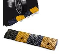 EIYAVVIDV Rampas De Umbral Alto 1-8cm, Rampas De Acera Portátiles, Rampas De Entrada De Coche, Para Silla De Ruedas, Scooter, Moto, Perro, Puerta(Black+Yellow,100x15x5cm)