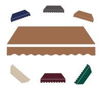 EIYAVVIDV Tela De Repuesto Para Toldo Retráctil Exterior 200cm 300cm 400cm Lona De Repuesto Para Toldo Manual Tela De Poliéster Para Mercados(Camel,2x1.5m/6.5x5ft)