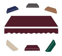 EIYAVVIDV Tela De Repuesto Para Toldo Retráctil Exterior 200cm 300cm 400cm Lona De Repuesto Para Toldo Manual Tela De Poliéster Para Mercados(Burgundy,7x4m/22.9x13ft)