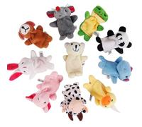 EIYVPRA 10 Piezas marionetas de mano Marionetas de Dedo, Marionetas Dedo Animales, Suave Marioneta Dedo Animales Muñecos Dedo, Juguetes de Bebe Regalos de Cumpleaños para Niños, Juguetes Educativos