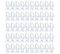 EIYVPRA 100 Piezas Ganchos de Cortina, Cabeza Plana de 11 mm Ancho de Marcha, ganchos cortinas para Correderas Plisadas Rieles de Cortina Barras de Cortina con Tobogán Interiores Deslizadores Blanco