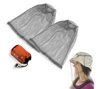 EIYVPRA 2 Piezas Mosquitera de Cabeza Cubierta Malla Red, de Proteger Cabeza, de Cabeza para Protegir los Amantes de Aire Libre de Moscas Jején y Otros Mosquitos, de Senderismo Acampar Escalada