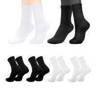 EIYVPRA 4 Pares Calcetines Pilates Yoga, calcetines pilates, Pilates Calcetines Antideslizantes Mujer pour Yoga, Fitness Antideslizantes Calcetines, con Asas y Correas, para Pilates, Danza, Fitness