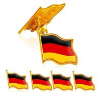 EIYVPRA 4pcs Alemania bandera alfiler de solapa pin banderas pequeñas banderas botón pins Alemania insignias Alemania solapa insignias bandera pin