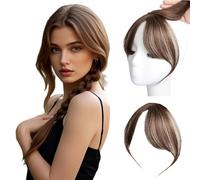 EIYVUAL Flequillo Francés Postizo, 1 Pieza Flequillo Postizo Pelo Natural, Flequillo con Clip de Fibra Química, Pelo Clip, Extensión Flequillo Clip para Mujeres, Flequillo Postizo Grueso Pelo