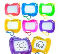 EIYVUAL Mini pizarra mágica llavero, 6 piezas Llavero de Tablero Mágico para Niños,boceto borrable y bloc de escritura para niños y niñas, recuerdo de fiesta