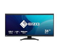 EIZO FlexScan EV3450XC Monitor ultrawide Profesional, 86,7 cm (34,1") 3440 × 1440 píxeles UWQHD IPS Curvo, 300 CD/m², 1000:1 con Webcam integrada y hub USB-C