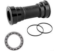 Eje BB92 Press Fit 41mm Aluminio 24MM MTB | Cojinetes sellados impermeables, para suave, aleación aluminio, 41mm ancho, 24MM(Black)