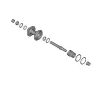 SHIMANO Eje Buje Completo WH-MT501-CL Bujes, Adultos Unisex, Multicolor (Multicolor), Talla Única
