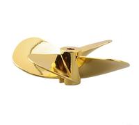 Eje de 4 mm para hélice marina RC Aleación de zinc 4 cuchillas D55mm D60mm Altura del cubo 17mm Compatible con RC Boat ROV Remolcador de pesca cebo de madera Modelos de barco (D60mm Mano izquierda)