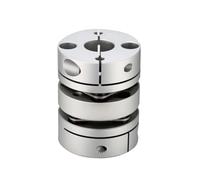 Eje de acoplador flexible Acoplamiento de disco doble de aluminio D19 mm L24.5 mm(4-7)