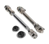 Eje de bicicleta de montaña delantero y trasero de liberación rápida con rodamientos serie 6000 para 6-8 bujes, ejes de acero delanteros de 14,5 cm traseros de 10,8 cm (F+R con rodamiento)