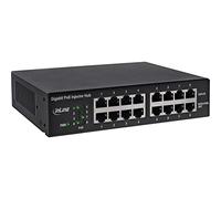 Eje de inyección Inline PoE+ Gigabit, de 8 Puertos, 8 PoE, ángulo de 48 cm, sin Ventilador