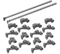 Eje de palanca basculante 2 unidades + palanca basculante 16 unidades compatible con VW Golf 5 Pa-ssat B6 Tou-ran A3 8P A4 B7 A6 C6 2.0 TDI 2003-2015, repuesto para 03G109412B 03G109366A