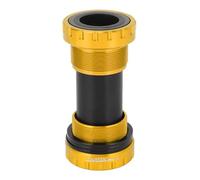 Eje de Paso para Bicicleta, Caja de Pedalier de Aleación de Aluminio Rosca 110mm - Instalación Segura, Durabilidad Mejorada, Compatible con Bicicletas de Montaña y Carretera (Amarilla)