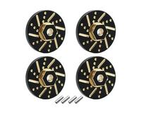 Eje de Portal Hoo Crawler All Brass SCX24 con Pesos Pesados de latón for 1/24 RC Crawler Axial SCX24 90081 C10 ladiator Bronco(Brass Hex Weight)