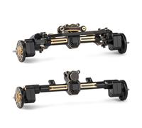 Eje de Portal Hoo Crawler All Brass SCX24 con Pesos Pesados de latón for 1/24 RC Crawler Axial SCX24 90081 C10 ladiator Bronco(Front axle)