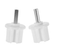 Eje de Toldo Retráctil Cuadrado a Redondo, 2 Piezas en Color Claro | Plástico E Hierro, Compatibilidad Amplia, para Reparaciones de Patio y Bricolaje
