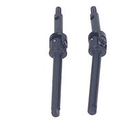 Eje de transmisión de acero de 2 uds, eje de transmisión transversal delantero y trasero para vehículos de escalada Axial SCX24 1/24, negro