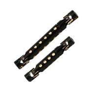 Eje de transmisión de junta Universal de latón negro, 2 piezas, for Axial SCX24 C10 Ford Bronco 1/24, coche trepador de control remoto, nuevas piezas de mejora