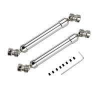 Eje de transmisión de Metal 2pcs Junta Universal 112-152 mm Eje de transmisión Compatible con ax10 tf2 1/10 RC Modelos de automóviles universales reemplazo de posvignet de Ajuste Universal(Silver)
