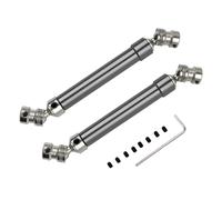 Eje de transmisión de Metal 2pcs Junta Universal 112-152 mm Eje de transmisión Compatible con ax10 tf2 1/10 RC Modelos de automóviles universales reemplazo de posvignet de Ajuste Universal(Gray)