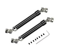 Eje de transmisión de Metal 2pcs Junta Universal 112-152 mm Eje de transmisión Compatible con ax10 tf2 1/10 RC Modelos de automóviles universales reemplazo de posvignet de Ajuste Universal(Black)