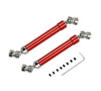 Eje de transmisión de Metal 2pcs Junta Universal 112-152 mm Eje de transmisión Compatible con ax10 tf2 1/10 RC Modelos de automóviles universales reemplazo de posvignet de Ajuste Universal(Red)