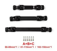 Eje de transmisión de Metal de Servicio Pesado para 1 10 Escala RC RC Compatible con 90046 AXI03007 TRX 6 Gen8 TF2 y Modelos similares(A-B-C)