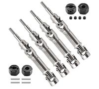 Eje de transmisión delantero y trasero de aleación de acero con adaptador hexagonal de aluminio, piezas mejoradas a control remoto para Traxxas Mini Maxx RC Car (negro)
