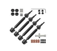 Eje de transmisión para Arrma 3S Big para Rock V2 para Granite para Senton para Vorteks 1/10 4 Piezas Metal Delanteras Traseras Eje Transmisión CVD Piezas Coche RC(Black)