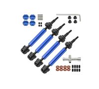 Eje de transmisión para Arrma para Rock para Granite para Senton para Vorteks 3S Big 1/10 4 Piezas Eje Transmisión Delantero Trasero Metal CVD RC Car Parts(Blue)