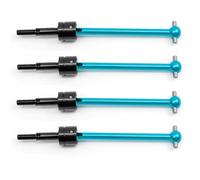 Eje de transmisión para Tamiya para TT02B DT02 DT03 DF02 Metal 64 Mm Eje Transmisión CVD para Universal Coche Teledirigido Repuestos Mejora(Blue,4PCS)