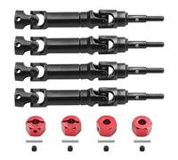 Eje de transmisión RC Compatible con TRAXXAS para Mini para Maxx RC Car Upgrade Truck Parts Accessories 4 Piezas De Eje De Transmisión CVD Delantero Y Trasero De Acero(Red)