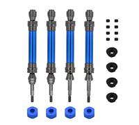 Eje de transmisión RC Compatible con Traxxas para Slash para Stampede para Hoss para VXL 1/10 RC Accesorios para Coche Ejes De Transmisión Delantero Y Trasero De Metal CVD(Blue)