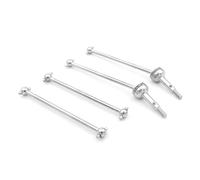 Eje de transmisión RC Compatible con WLtoys 144001 1/14 RC Mejora De Coche Modificación Piezas Y Accesorios Eje De Transmisión CVD Delantero Y Trasero De Metal con Diseño De Hueso De Perro(Silver)