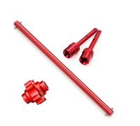 Eje de transmisión RC para Tamiya TT02 TT02B 1/10 RC Car Upgrades Parts Eje De Transmisión Central Metal Junta Hélice Bloqueo Diferencial Carrete(Red)