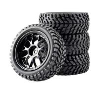 Eje de Transmision RC para Trxs para HSP para Tamiya para HPI para Kyosho 1/10 RC Car On Road Wheels Drift Rims 75mm RC Neumáticos para On-Road(Black)