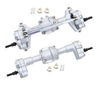 Eje Delantero Trasero RC Para FMS K5 Para FCX24 Para Power Para Wagon Piezas De Mejora Para Coche RC Crawler 1/24, Aleación Aluminio, Eje Portal Delantero Y Trasero Completo(Silver,Front and Rear)