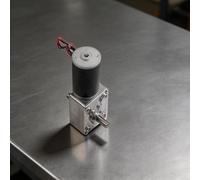 Eje doble para motor de engranaje helicoidal 24 V CC alto par 68 kg cm autobloqueo toda la construcción de metal para robótica y sistemas automatizados Plata 115 x 31 x 61 mm (12 V 12 rpm)