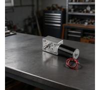 Eje doble para motor de engranaje helicoidal 24 V CC alto par 68 kg cm autobloqueo toda la construcción de metal para robótica y sistemas automatizados Plata 115 x 31 x 61 mm (12 V 470 rpm)