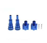 Eje extendido de 10 mm 7768 cubos de rueda 7756 aluminio para Traxxas Xmaxx 8S piezas de actualización (azul oscuro)