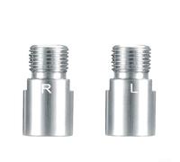 Eje extensor de pedal de bicicleta de 20 mm con piezas de rodamiento, hecho de acero cromado resistente a la corrosión para una mejor postura de ciclismo y un rendimiento duradero (plata)
