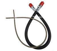 Eje flexible de 35 pulgadas para desbrozadora de mochila, eje de transmisión con extremos de 29 mm, construcción robusta de metal y goma para cortacésped y recortadora, color negro/rojo (núcleo de