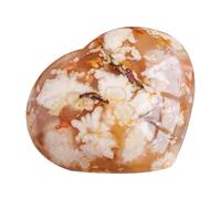 Eje genérico de flor de cerezo, palmenstein, cristal de un solo punto en forma de corazón, piedra de chakra Reiki, prisma de cristal para decoración de meditación Edelstein