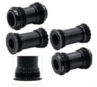 Eje inferior de aleación de aluminio con copas roscadas compatible con dimensiones estándar de la carcasa del marco de bicicleta de montaña y carretera (D)