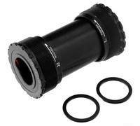 Eje inferior roscado T47 de 47 mm, carcasa de aleación de aluminio forjado con sellos impermeables para ejes de manivela de 24 mm y 29 mm, acabado negro para bicicletas de carretera y montaña (86/92