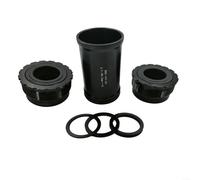 Eje inferior roscado T47 para bicicleta de carretera, aleación de aluminio con rodamientos sellados de cerámica, compatible con husillo 24/30/DUB, negro, pieza de rendimiento de ciclismo (T47-DUB)