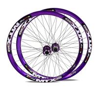 Eje Pasante 26/27,5'' Juego De Ruedas VTT Llantas De Aleación De Aluminio 15 X 100mm/12 X 142mm Ruedas Delantera Y Trasera Freno De Disco Bujes 32H para 7-12 Velocidades(Purple,26in)
