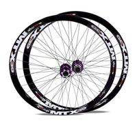 Eje Pasante 26/27,5'' Juego De Ruedas VTT Llantas De Aleación De Aluminio 15 X 100mm/12 X 142mm Ruedas Delantera Y Trasera Freno De Disco Bujes 32H para 7-12 Velocidades(Black,27.5in)